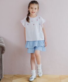 組曲 KIDS 【110-140㎝】 フルーティーボーダーTシャツ