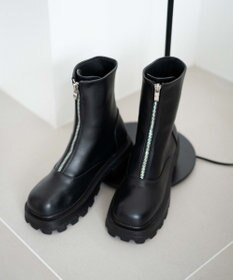 WEGO フロントZIPショートブーツ