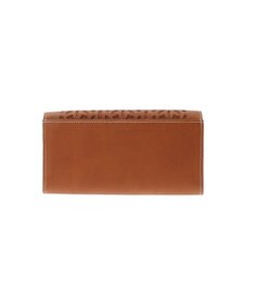 genten カットワーク フラップ長財布