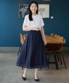 Tiaclasse 【セットアップ対応】シアーチェックフレアスカート