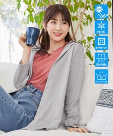 Tiaclasse 【小倉優子さん着用・UVケア・接触冷感】“やみつき”カットソーパーカーカーデ