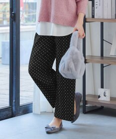 Tiaclasse 裏起毛ボックスプリーツパンツ