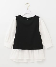 ANY SIS ペプラムドッキング カットソー