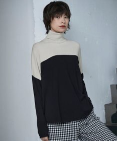 ICB L ハウンドトゥースツイード ワイドストレートパンツ