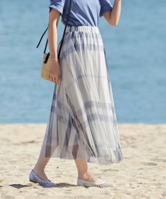 Tiaclasse 【小倉優子さん着用】チュールレースチェックスカート