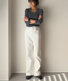 woadblue ＜坪田あさみさんコラボ＞SALUU　サルー /デニムパンツ ホワイト