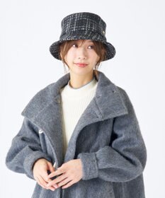 MOONBAT estaa(エスタ) ざっくりツイード バケットハット  帽子 手洗い可能 サイズ調整可能