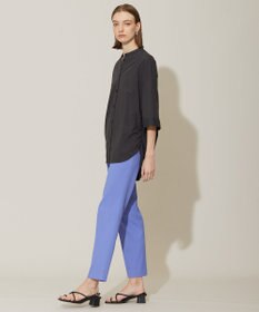 ICB 【洗える】コットンモダールローン バンドカラーシャツ