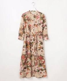 自由区 【SHIHOさん着用】ボタニカルプリント ワンピース