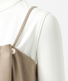 23区 L 【GOLD LABEL】クリスピーリネンストレッチ キャミソールワンピース