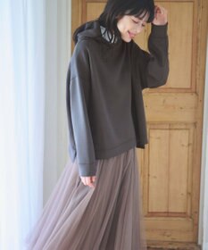 ANY L 【洗濯機可】クロップド丈ダンボールパーカー