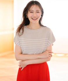 ANY SIS 【接触冷感・UVカット・洗える】ビューティクール フレンチ ニットＴ