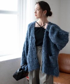 WEGO 【軽量】ブラッシュニットBIGカーディガン