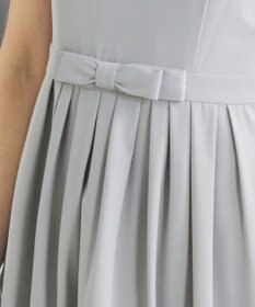 Tiaclasse 【洗える】半袖リボンギャザーフレアワンピース