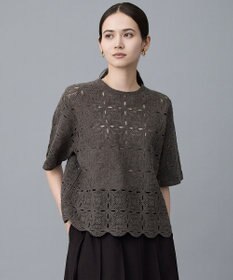 自由区 エンブロイダリー ニット