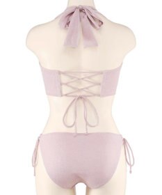 San-ai Resort（三愛水着楽園） 軽い着け心地でしっかり盛れる【楽盛り水着】　ラメギャザーワイヤー水着　9M　【San-ai Resort（サンアイリゾート）】