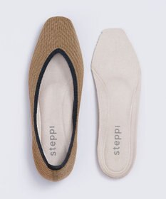 steppi ウール混 スクエア パンプス