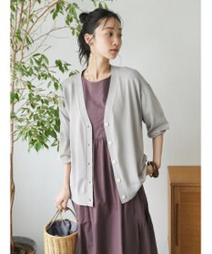 CRAFT STANDARD BOUTIQUE UVカット/接触冷感/マシンウォッシャブル/Vネックニットカーディガン