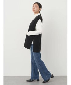 earth music&ecology ＳＥＴ２点圧縮風ポンチベスト＋リブタートル