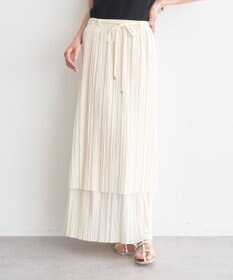 earth music&ecology プリーツレイヤードライクスカート