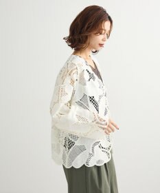 Green Parks ・ＥＬＥＮＣＡＲＥ　ＤＵＥ　レーシーカーディガン