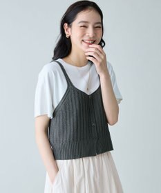 ANY L リネンライクレーシーニットビスチェ