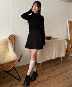 WEGO ラメツイードミニスカート