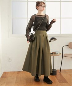 WEGO 【ANGIE VINTAGE】ハイウエストタックフレアスカート