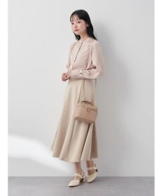 earth music&ecology バンドカラーブラウス