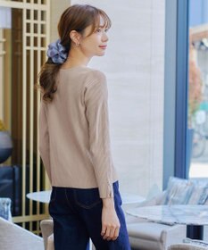 Tiaclasse 【洗える】スクエアネックリブ編みニットトップス