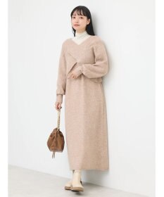 earth music&ecology Ｓｅｔ２点クロスニット＋ノースリーブニットワンピース