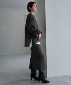 UNFILO L 【野呂佳代さん着用】BEAUTY FORM JERSEY バックZIPプルオーバー