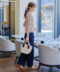 Tiaclasse 【洗える】スクエアネックリブ編みニットトップス