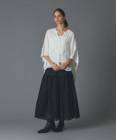GRACE CONTINENTAL メッシュカットワークスカート
