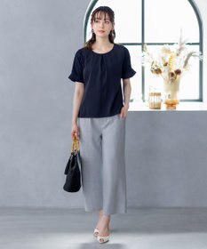 Tiaclasse 【新色追加・洗える】体型カバーも叶うレーススリーブブラウス