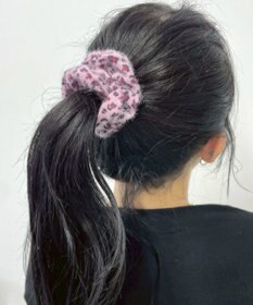 WEGO Lシャギーレオパードシュシュ