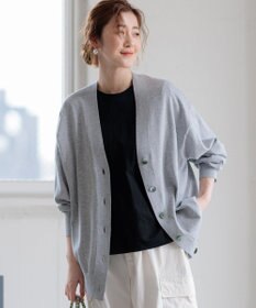 23区 【洗える】スビンハイツイストコットン カーディガン