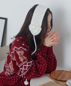 WEGO ハートニットイヤーマフ