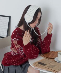 WEGO ハートニットイヤーマフ