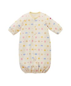 MIKI HOUSE HOT BISCUITS 【50-60㎝】 スムース素材 総柄ツーウェイオール