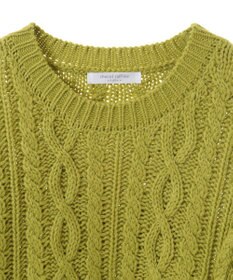 Green Parks 変形ケーブルニットプルオーバー