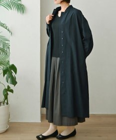 muuc 〈2WAY〉〈遠州織物の工場で織られた上質なコットン生地〉スタンドカラー 羽織り＆シャツワンピース