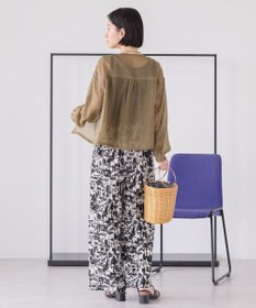 AMERICAN HOLIC 【WEB限定】ノーカラーシアーZIPブルゾン