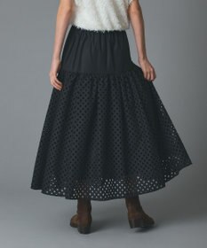 GRACE CONTINENTAL メッシュカットワークスカート