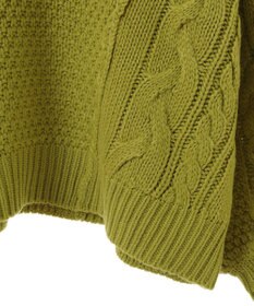 Green Parks 変形ケーブルニットプルオーバー