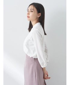 earth music&ecology フロントレースシフォンブラウス