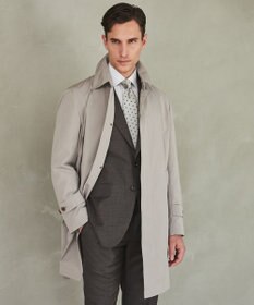 GOTAIRIKU ダウンライナー装着可【半裏仕様】コットンポリエステル ステンカラースプリングコート(25年春夏モデル)