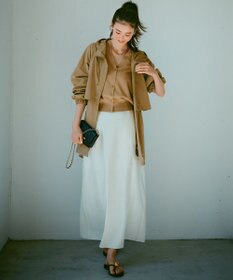 23区 L 【洗える/撥水加工】ナイロン2WAYストレッチ フーデットアウター