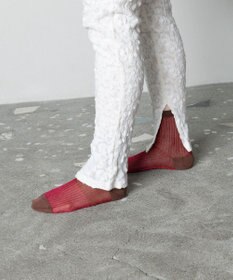 TRICOTE シアーバイカラーリブソックス