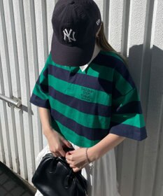 WEGO ワンポイント刺繍ラガーシャツ